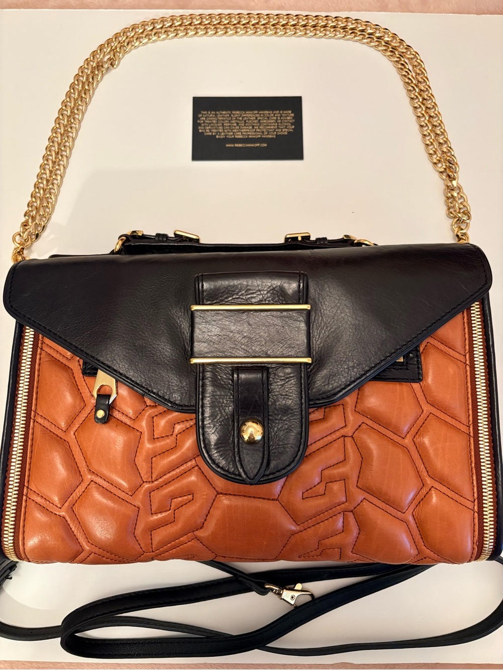 NWOT ✨ RARE Rebecca Minkoff Collection Huntington Satchel Bag W/ Auth Card